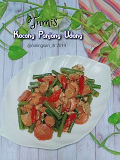 Foto resep Tumis Kacang Panjang Udang