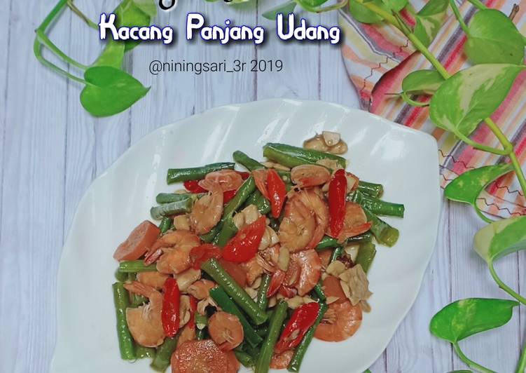 Tumis Kacang Panjang Udang