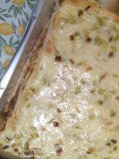 Una foto de Pastel de puerros