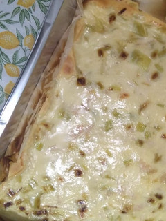 Una foto de Pastel de puerros