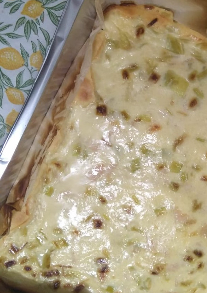 Una foto de Pastel de puerros