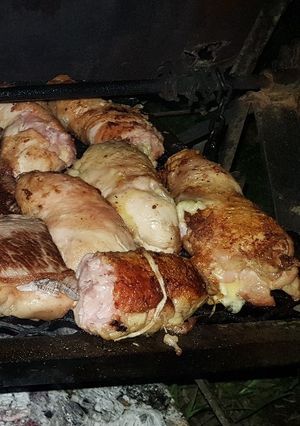 Una foto de Pata y muslo rellena