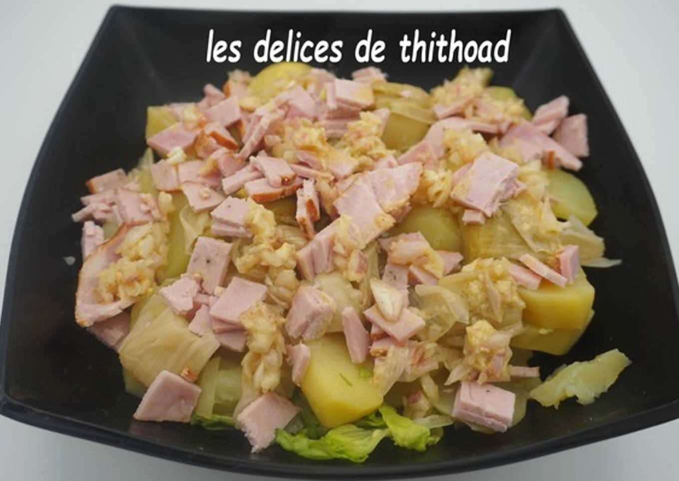 Salade de pommes de terre et rôti de porc