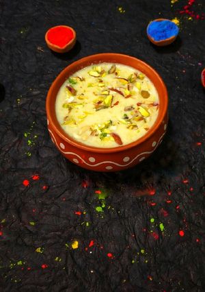 A picture of Thandai Phirni.
