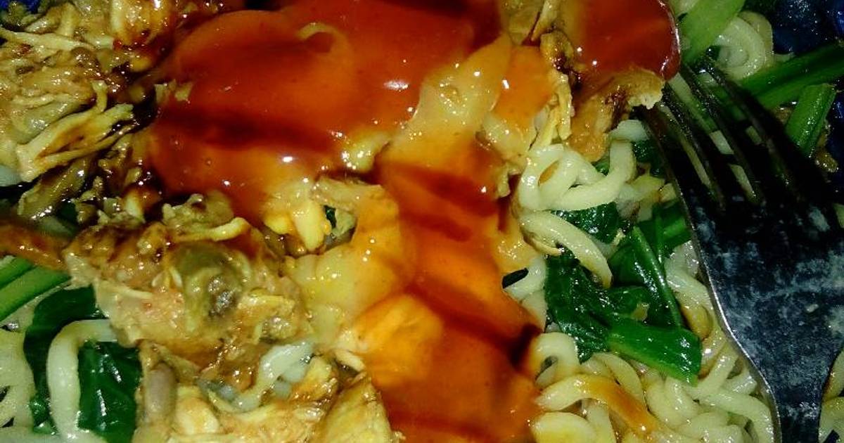  Resep  Mie  ayam  suwir  yamur aka ayam  jamur oleh Rostika 