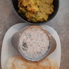 A picture of South Indian breakfast.