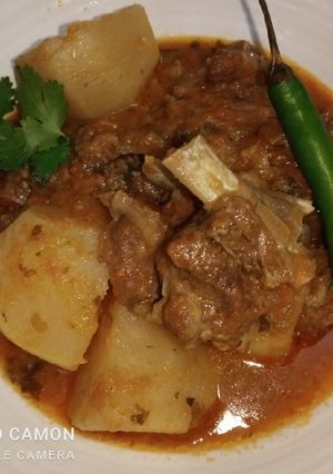 A picture of Shaljam gosht.