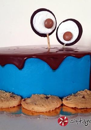 Φωτογραφία της συνταγής Εύκολη τούρτα cookie monster