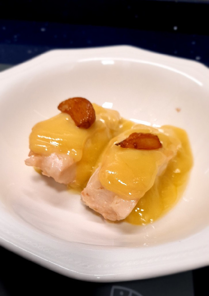 Una foto de Bacalao al pilpil