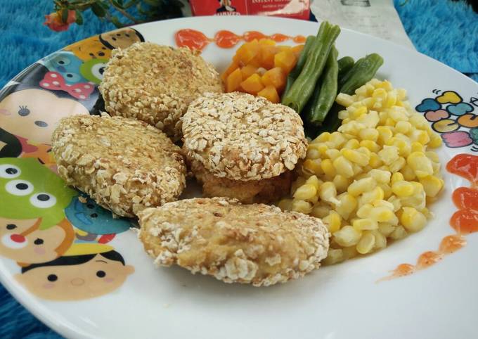 [menu diet ] steak tempe oatmeal