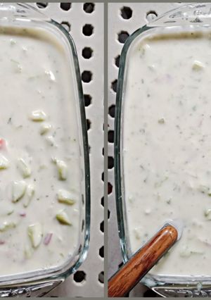 A picture of Hari chutney dahi wala Raita.