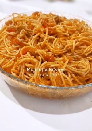 Foto resep Spaghetti Daging Giling Simple Lezat oleh Mommy's Kitchen