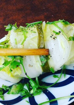 Hình của món Cải thảo cuộn thịt.