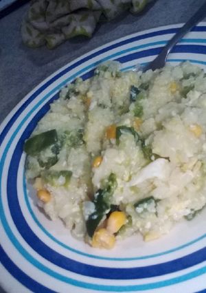 Una foto de Arroz con zapallito verde