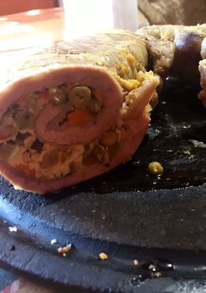 Una foto de Matambre relleno