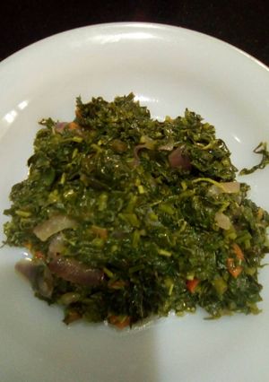 A picture of Fried kienyeji vegetables.