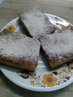 Túrós almás pille süti recept fotója