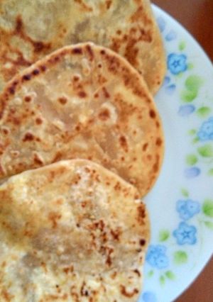A picture of Meetha cottage cheese paratha.