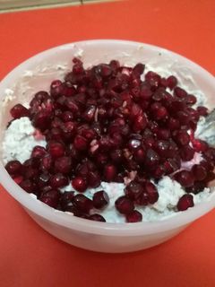Gránátalmás zabpehely recept fotója