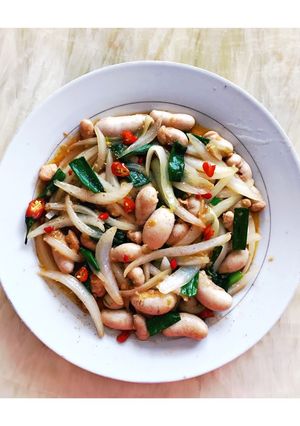 Hình của món Ngọc kê cháy tỏi 🐣.
