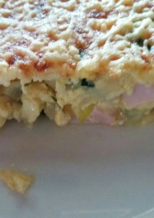 Una foto de Pastel de calabacín y pechuga de pavo