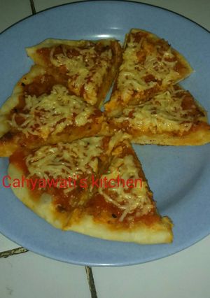Foto resep Pizza Teflon Toping sauce Bolognaise ikan lele