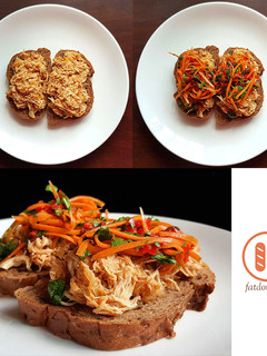 A picture of Apple Cider Pulled Chicken Tartine.