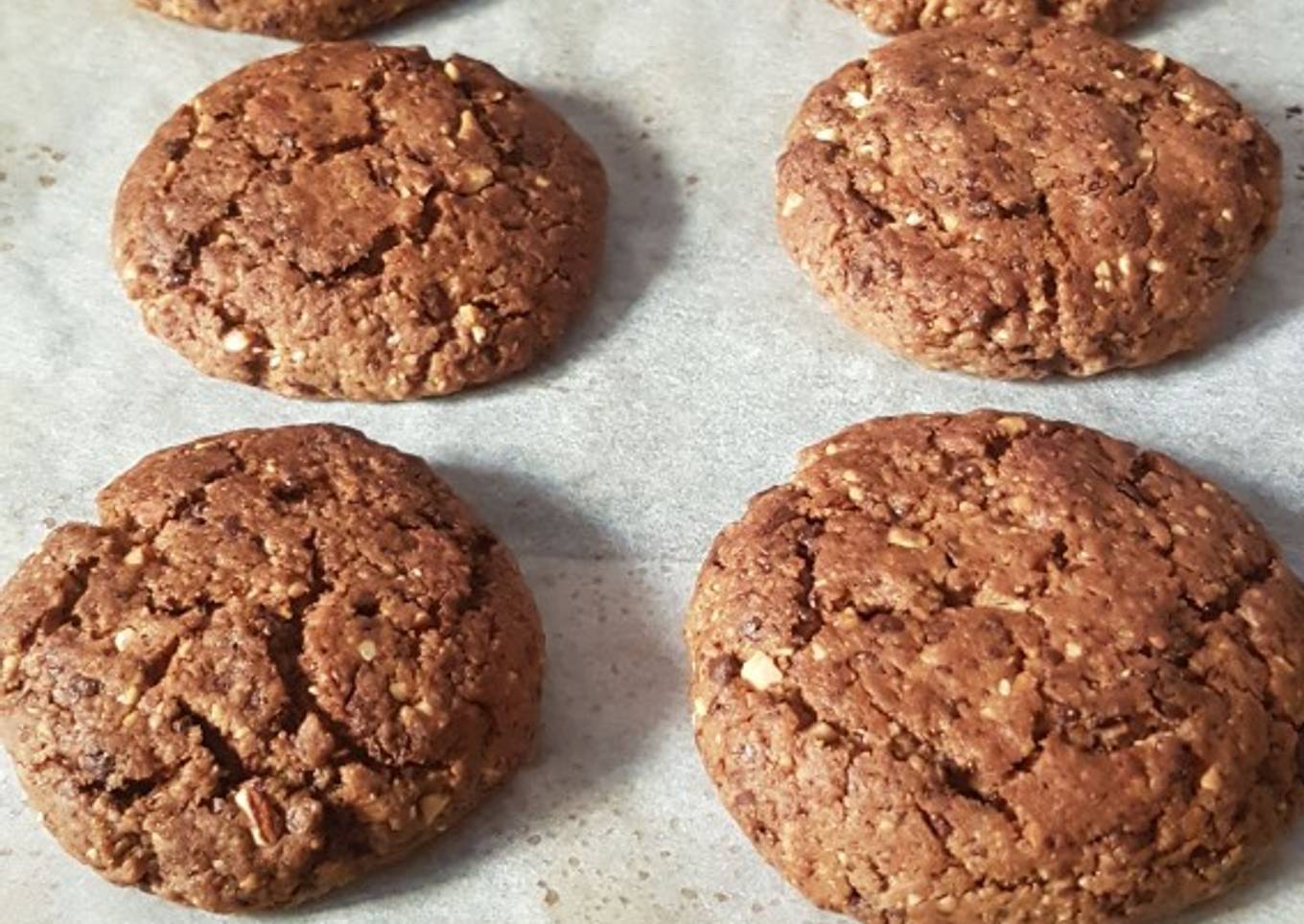 Cookies de chocolate, almendra y canela