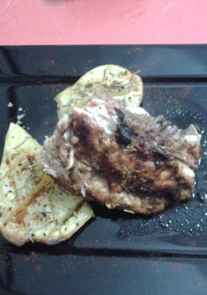 Una foto de POLLO al HORNO