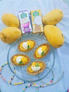 A picture of No bake mango pie.