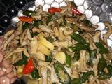 Usus ayam Mandi cabe hijau