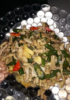 Foto resep Usus ayam Mandi cabe hijau