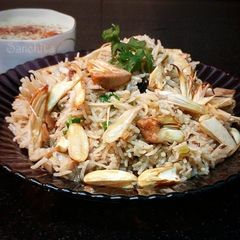 A picture of Kathal Biryani /Jackfruit Biryani.