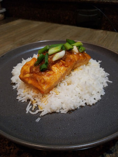 A picture of Red Curry Salmon.