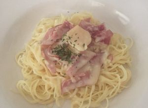 Foto resep Simple Smoked Beef Angel Hair (Spaghetti) Carbonara