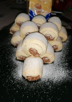 O poză a rețetei Cornulețe cu gem de caise și nuca 🥐(de post).
