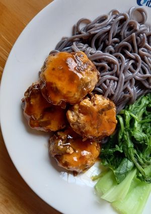 Hình của món Chả ức gà áp chảo.