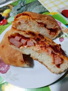 Φωτογραφία της συνταγής Αφράτα ψωμάκια γεμιστά με ζαμπόν και τυρί
