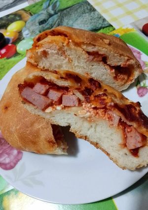 Φωτογραφία της συνταγής Αφράτα ψωμάκια γεμιστά με ζαμπόν και τυρί