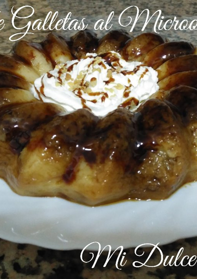 Una foto de Flan de galletas maría al microondas