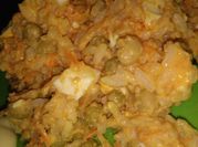 Una foto de arroz picadillo y huevo