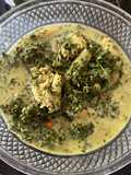 Tumbuk daun singkong tebu telur (khas dayak)