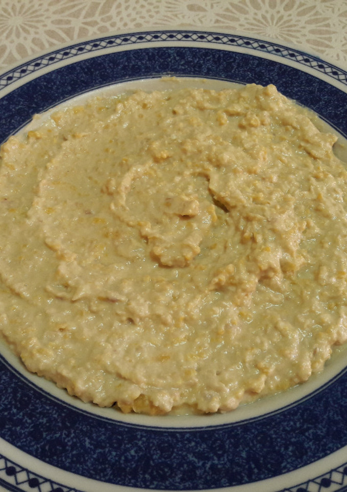 Una foto de Hummus fermentado de garbanzo y tofu vegano