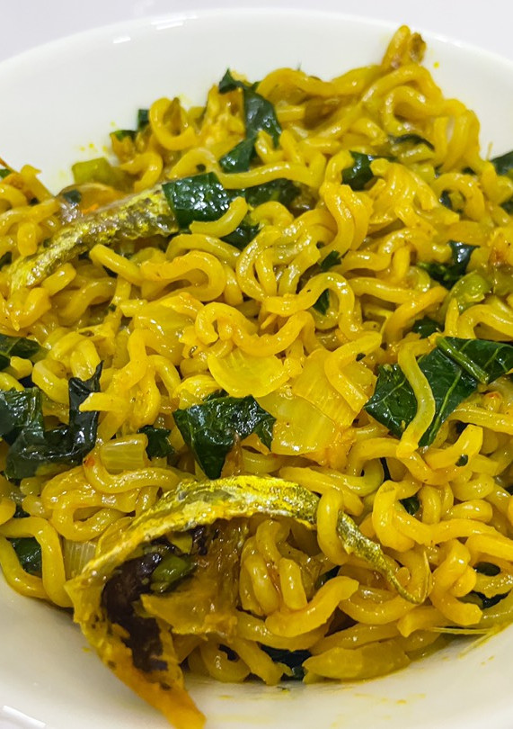 A picture of Palm oil Noodles.