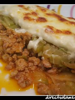 Una foto de Lasaña de calabacín y carne