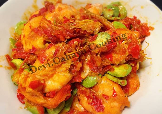 Resep Balado Udang Pete Rm Padang Oleh Devi Cahaya Cookpad