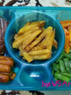Foto resep Menu Diet ala ala (Rebusan, Kentang Goreng, Sosis bakar)