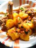 Guinea fowl and potato pot roast