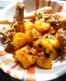 Guinea fowl and potato pot roast