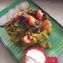 Palak khichadi A picture of Palak khichadi.